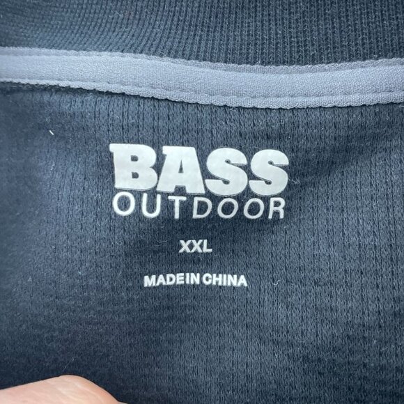 Bass Outdoor XXL Black Performance Thermal Henley Long Sleeve Men NWT 4735 - Picture 4 of 9